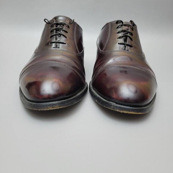 Florsheim Shoes Men's Size 10 D Cap Toe Lace Up Oxford Brown Burgundy Leather - Picture 8 of 15